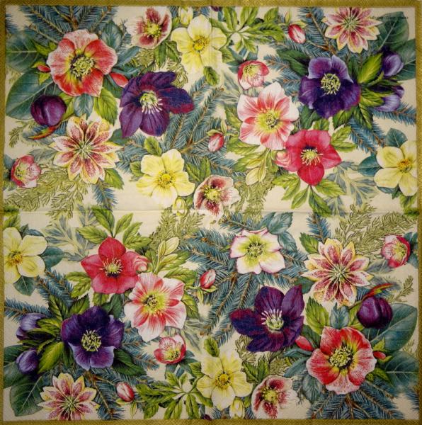 206 Christmas Flowers - 3-ply (grün) - Ihr - Carol Lake